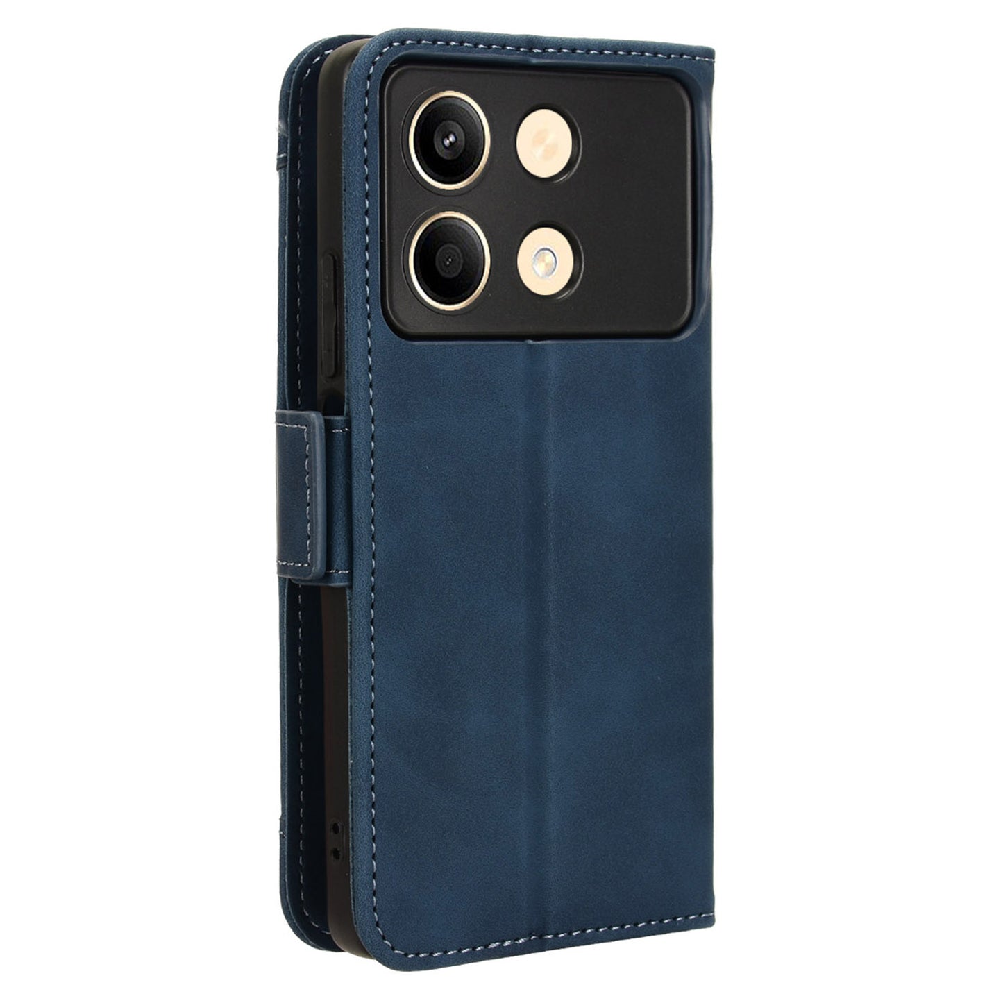 For Xiaomi Redmi Note 13R Pro 5G Leather Case Phone Cover with Card Slots - Blue