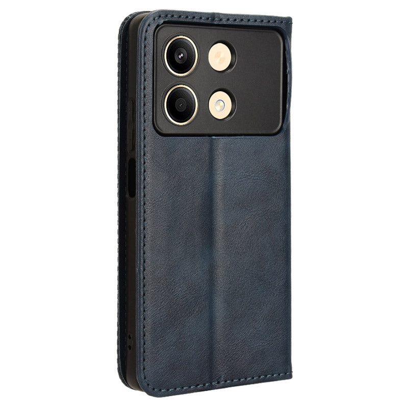 For Xiaomi Redmi Note 13R Pro 5G Leather Wallet Case Magnetic Auto Closing - Blue