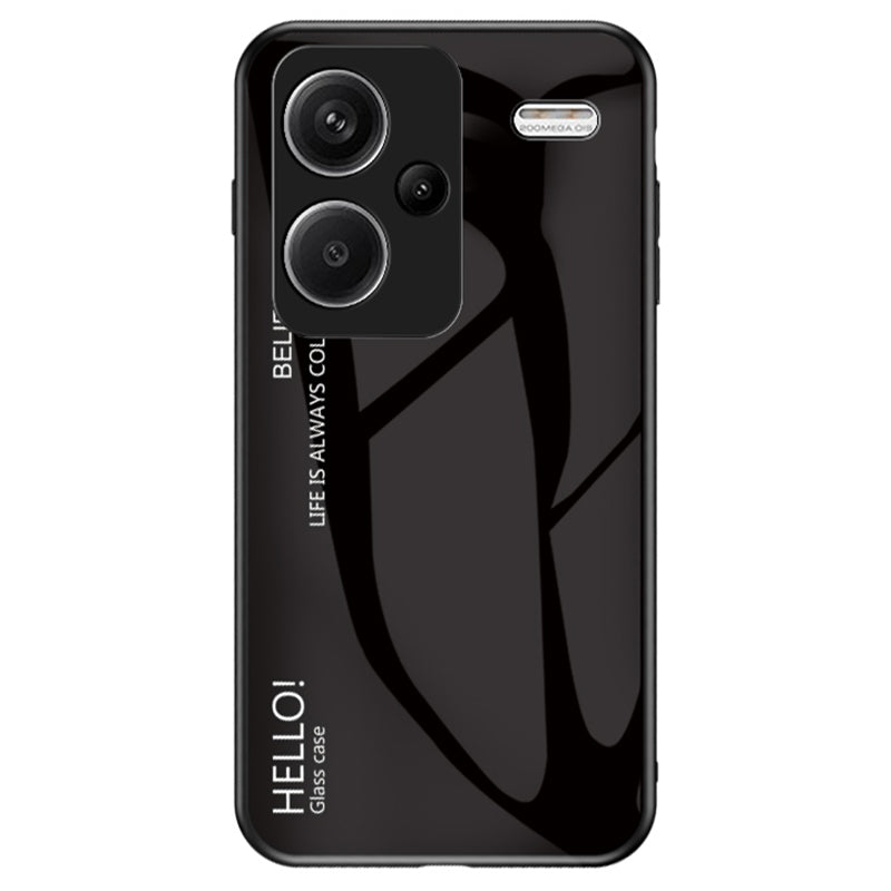 For Xiaomi Redmi Note 13 Pro+ 5G Gradient Tempered Glass Case Drop Protection - Black
