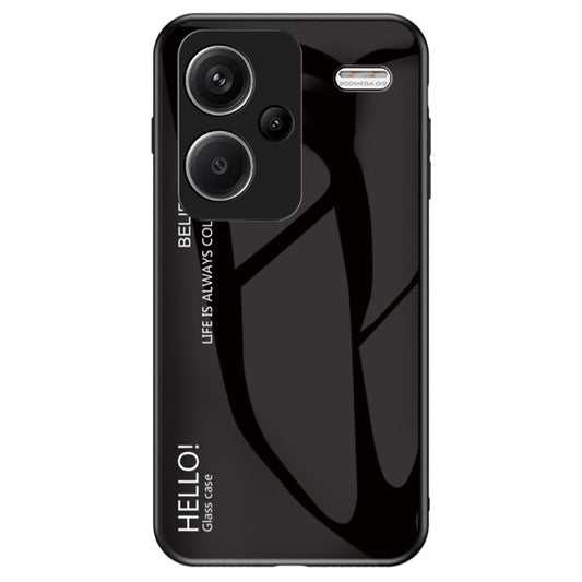 For Xiaomi Redmi Note 13 Pro+ 5G Gradient Tempered Glass Case Drop Protection - Black