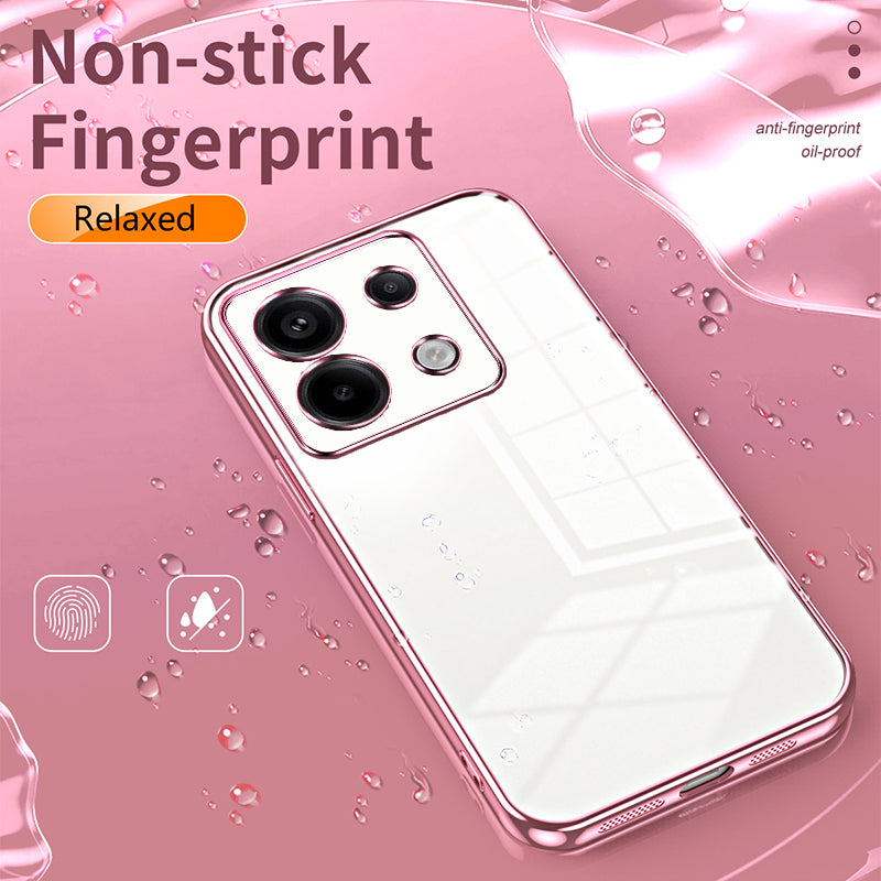 For Xiaomi Redmi Note 13 Pro 5G / Poco X6 5G Case Scratch-resistant TPU Electroplated Precise Lens Cutout Phone Shell - Pink