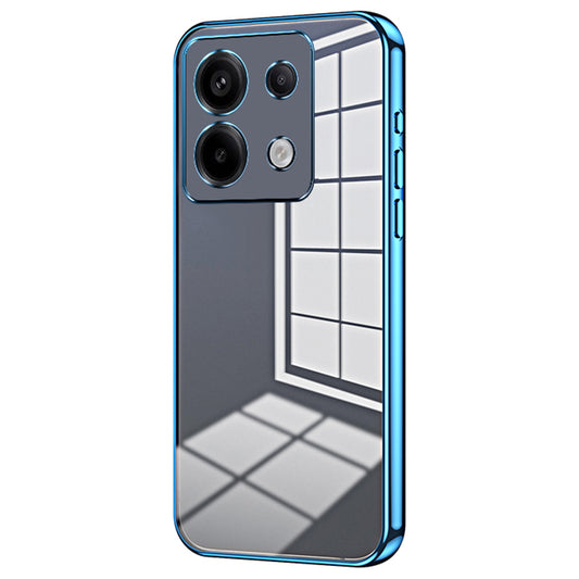 For Xiaomi Redmi Note 13 Pro 5G / Poco X6 5G Case Scratch-resistant TPU Electroplated Precise Lens Cutout Phone Shell - Blue