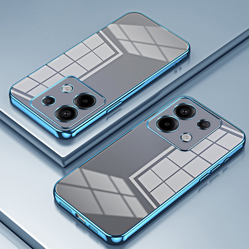 For Xiaomi Redmi Note 13 Pro 5G / Poco X6 5G Case Scratch-resistant TPU Electroplated Precise Lens Cutout Phone Shell - Blue