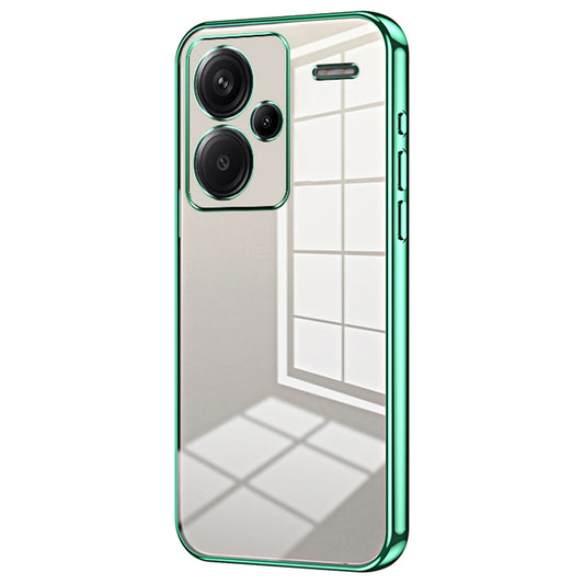 For Xiaomi Redmi Note 13 Pro+ 5G Case Crystal Clear Soft TPU Phone Shell with Precise Lens Cutout - Green