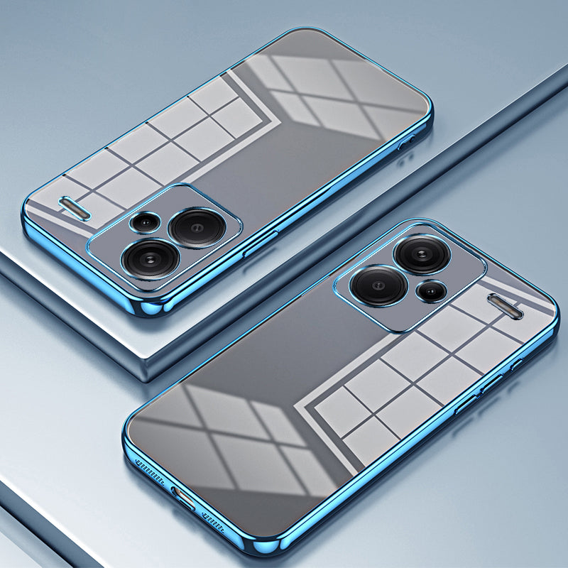 For Xiaomi Redmi Note 13 Pro+ 5G Case Crystal Clear Soft TPU Phone Shell with Precise Lens Cutout - Blue