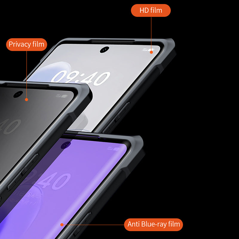 XUNDD For vivo X100 Pro 5G Case Kickstand Magnetic Phone Cover Black Acrylic+TPU Phone Shell