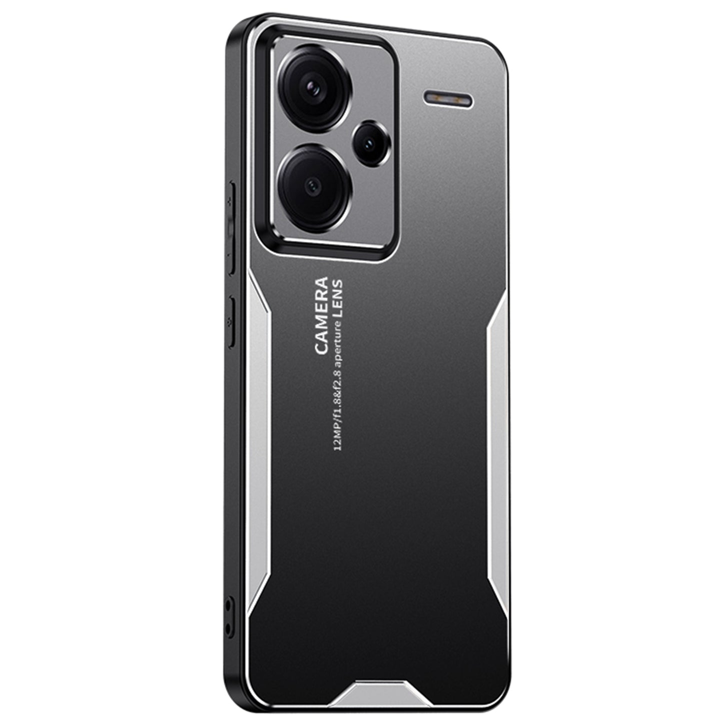 For Xiaomi Redmi Note 13 Pro+ 5G Case Aluminium Alloy+TPU+PC Airbag Protection Protective Shell with Lens Cover - Silver