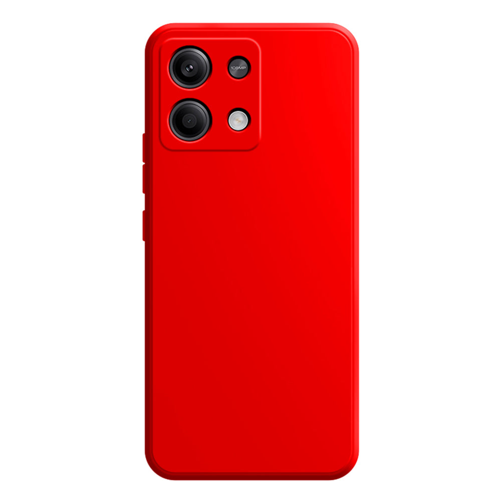 For Xiaomi Redmi Note 13 5G / 13 5G (China) Case Shockproof TPU Phone Cover with Straight Edge - Red