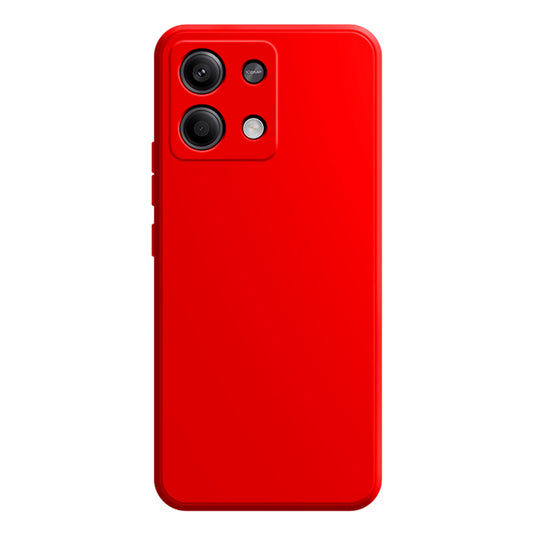 For Xiaomi Redmi Note 13 5G / 13 5G (China) Case Shockproof TPU Phone Cover with Straight Edge - Red