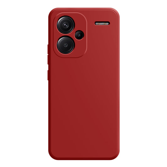 For Xiaomi Redmi Note 13 Pro+ 5G TPU Case Straight Edge Protection Phone Cover - Camellia Red