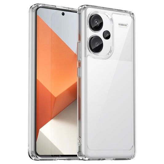 For Xiaomi Redmi Note 13 Pro+ 5G Phone Case TPU + Acrylic Cover Colorful Frame - Transparent