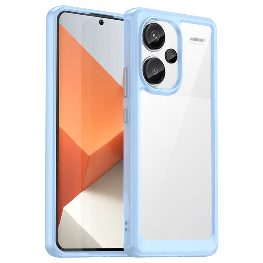 For Xiaomi Redmi Note 13 Pro+ 5G Phone Case TPU + Acrylic Cover Colorful Frame - Blue