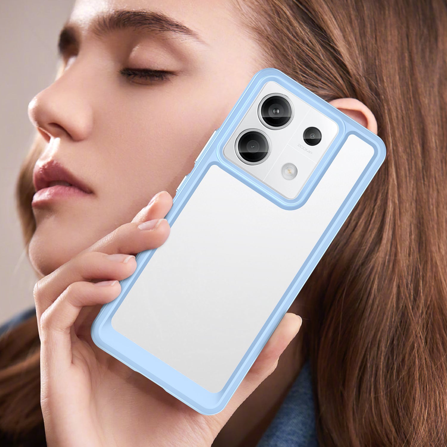 For Xiaomi Redmi Note 13 Pro 5G / Poco X6 5G Phone Case TPU+Acrylic Protective Cover - Blue