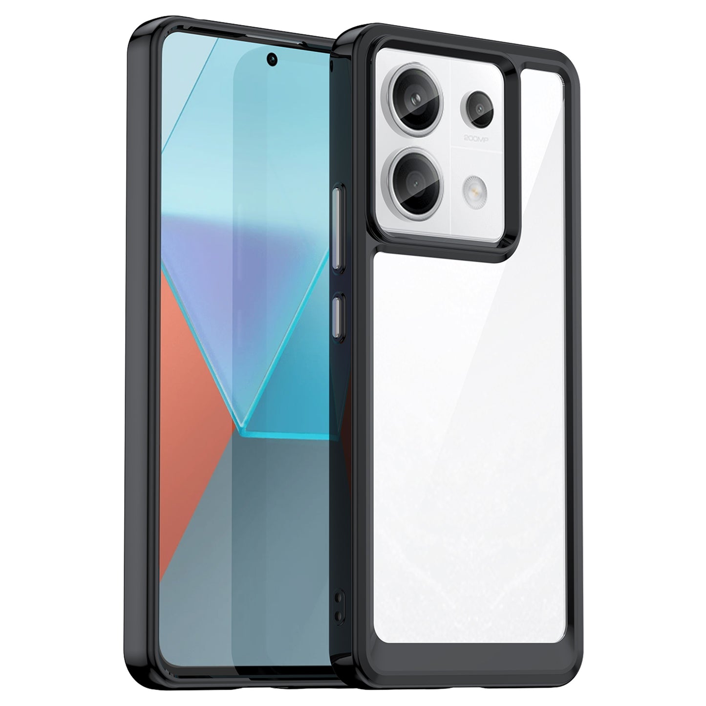 For Xiaomi Redmi Note 13 Pro 5G / Poco X6 5G Phone Case TPU+Acrylic Protective Cover - Black