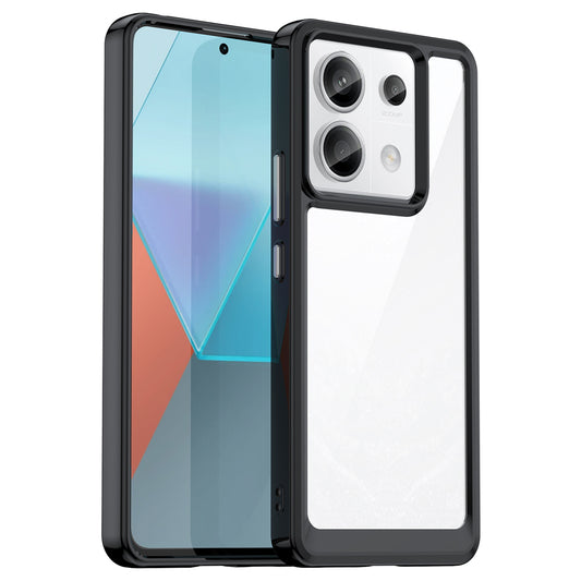 For Xiaomi Redmi Note 13 Pro 5G / Poco X6 5G Phone Case TPU+Acrylic Protective Cover - Black