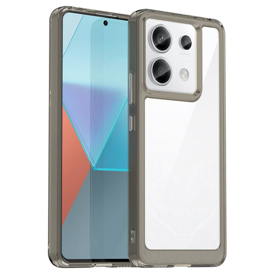 For Xiaomi Redmi Note 13 Pro 5G / Poco X6 5G Phone Case TPU+Acrylic Protective Cover - Transparent Grey