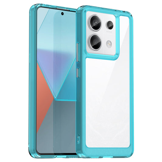 For Xiaomi Redmi Note 13 Pro 5G / Poco X6 5G Phone Case TPU+Acrylic Protective Cover - Transparent Blue