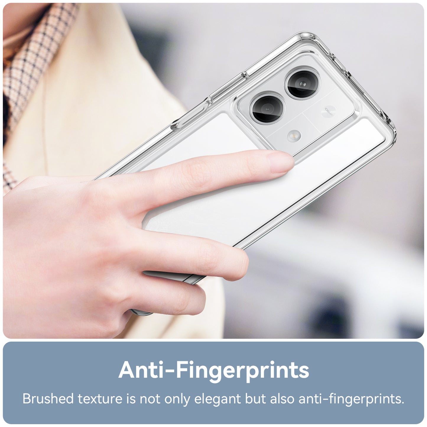 For Xiaomi Redmi Note 13 5G Phone Case Colorful TPU Frame+Acrylic Clear Back - Transparent
