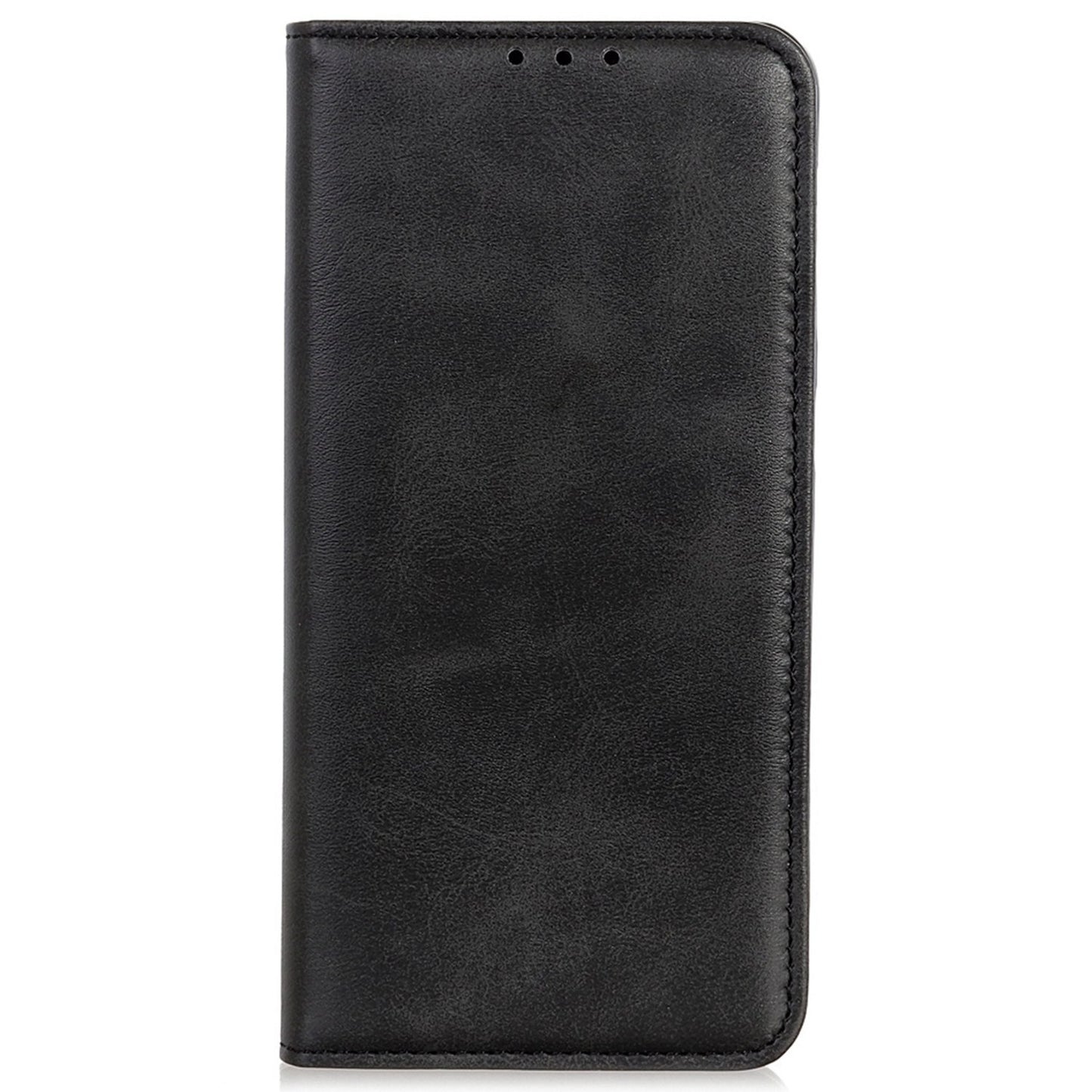 For Xiaomi Redmi Note 13R Pro 5G Split Leather Case Wallet Magnetic Closing Cover - Black
