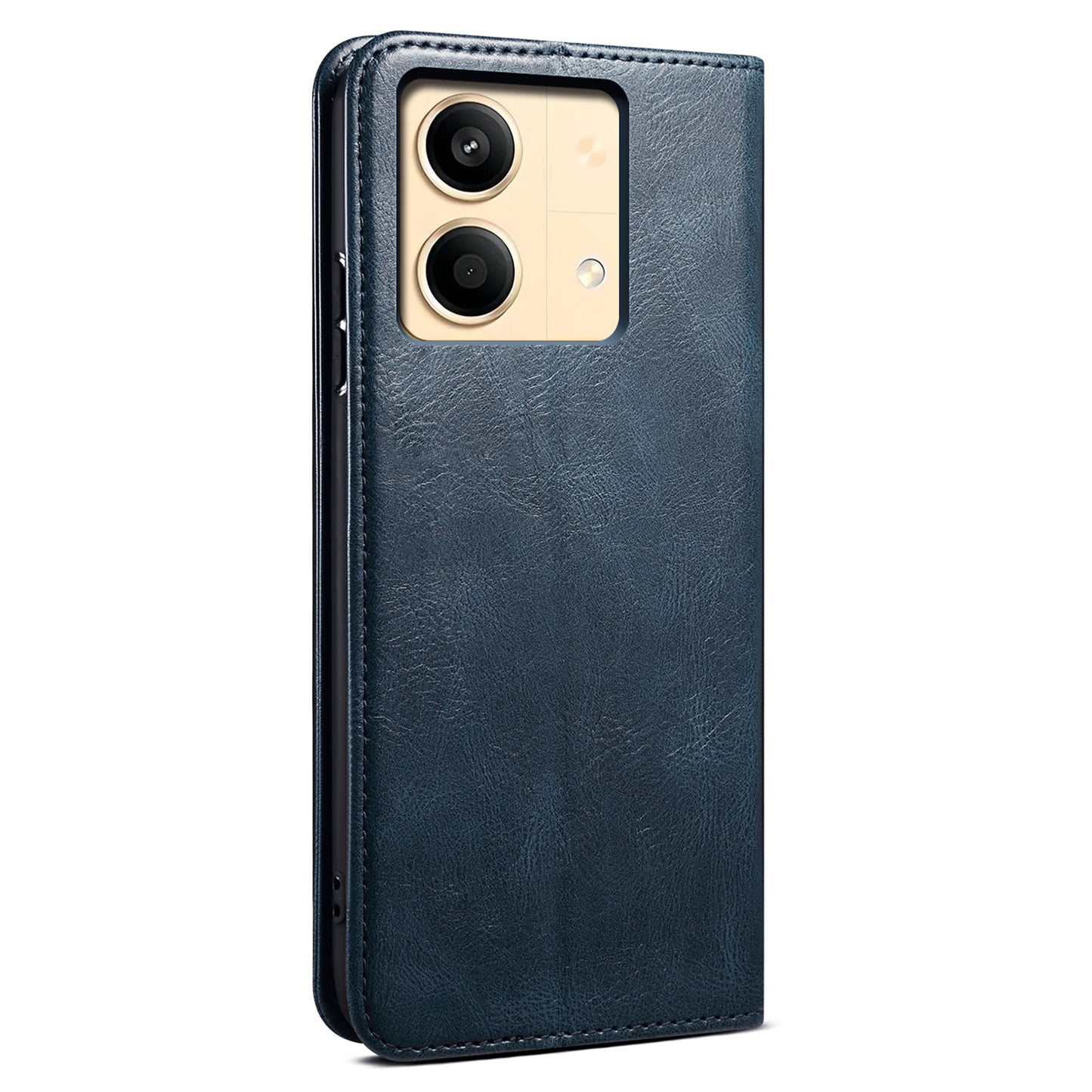 For Xiaomi Redmi Note 13R Pro 5G PU Leather Wallet Phone Case Magnetic Protect Cover - Blue