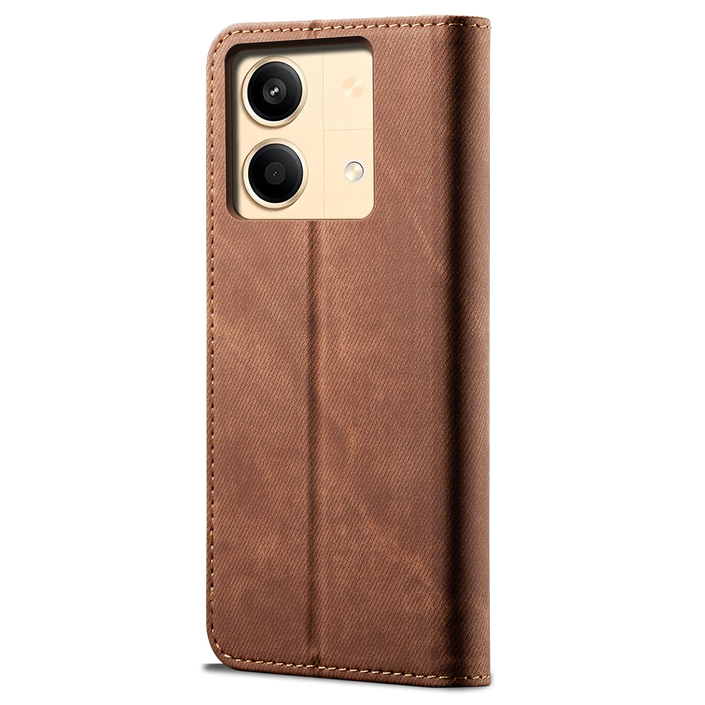 For Xiaomi Redmi Note 13R Pro 5G Phone Case PU Leather Flip Cover with Wallet Card Holder - Coffee