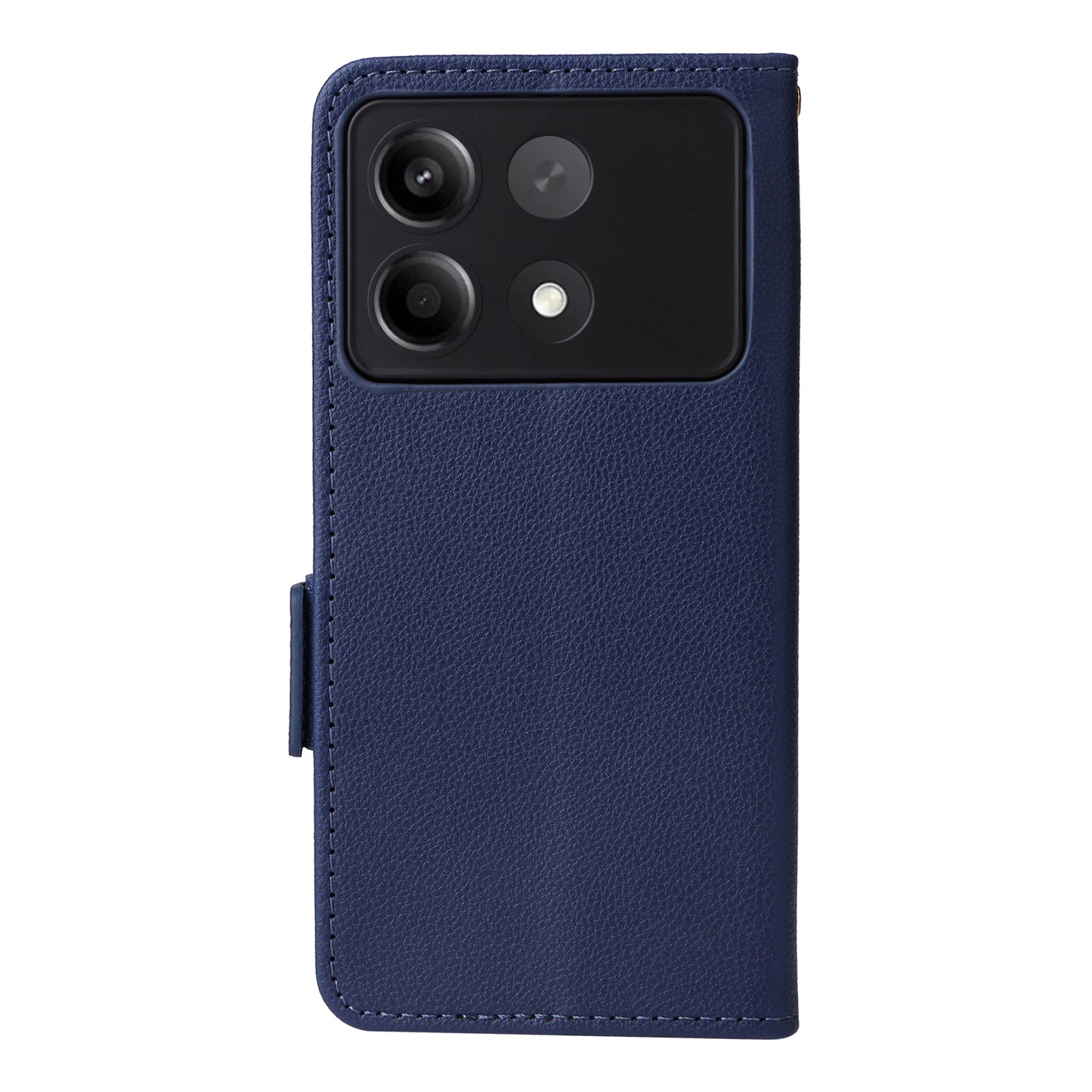 For Xiaomi Redmi Note 13R Pro 5G Phone Case PU Leather Card Slots Magnetic Closure Cover Full Protection - Dark Blue