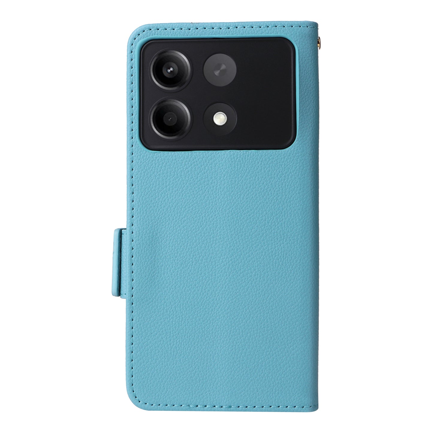 For Xiaomi Redmi Note 13R Pro 5G Phone Case PU Leather Card Slots Magnetic Closure Cover Full Protection - Baby Blue