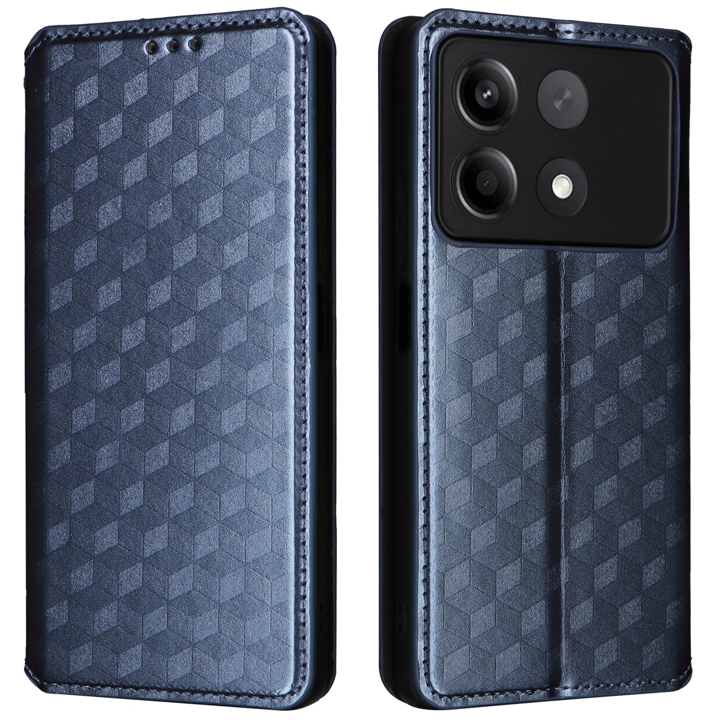 For Xiaomi Redmi Note 13R Pro 5G Cell Phone Case Stand Anti-Scratch Mobile Phone Cover - Blue