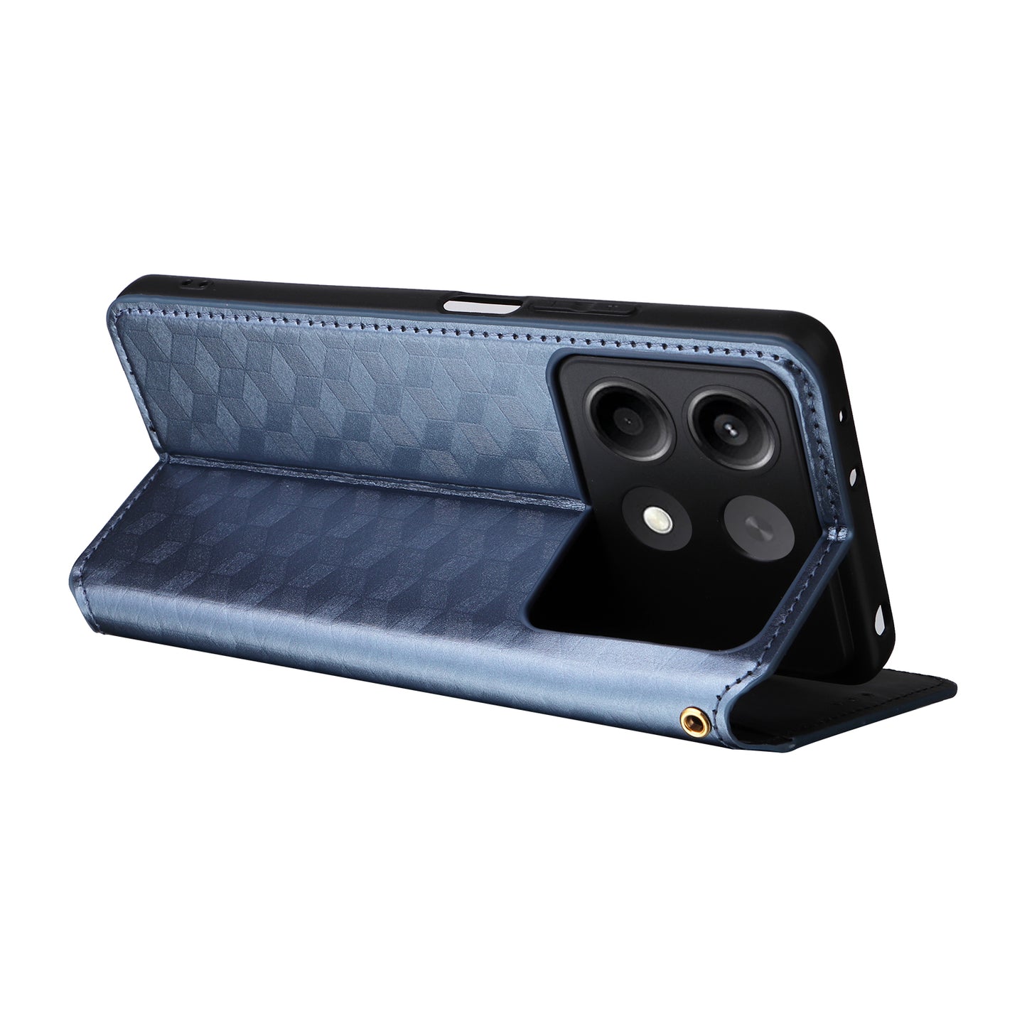 For Xiaomi Redmi Note 13R Pro 5G Cell Phone Case Stand Anti-Scratch Mobile Phone Cover - Blue