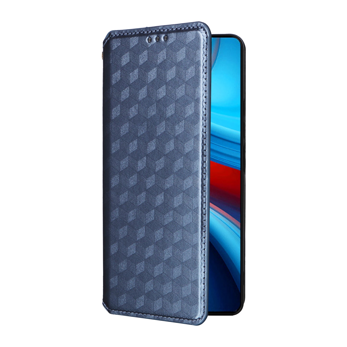 For Xiaomi Redmi Note 13R Pro 5G Cell Phone Case Stand Anti-Scratch Mobile Phone Cover - Blue