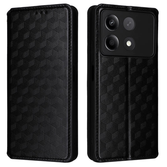 For Xiaomi Redmi Note 13R Pro 5G Cell Phone Case Stand Anti-Scratch Mobile Phone Cover - Black