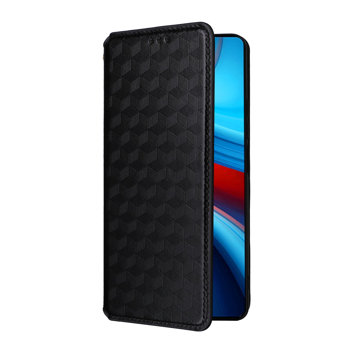 For Xiaomi Redmi Note 13R Pro 5G Cell Phone Case Stand Anti-Scratch Mobile Phone Cover - Black