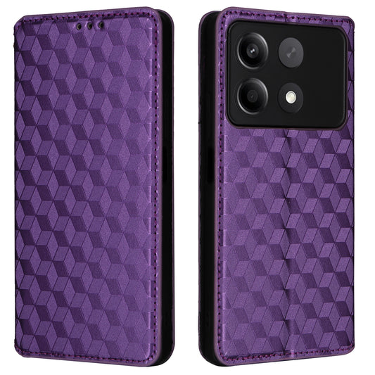 For Xiaomi Redmi Note 13R Pro 5G Cell Phone Case Stand Anti-Scratch Mobile Phone Cover - Purple