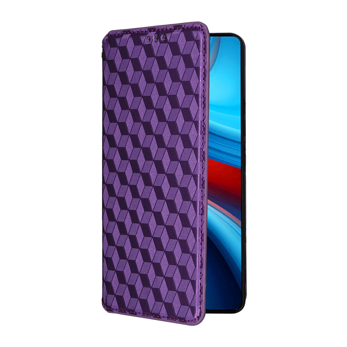 For Xiaomi Redmi Note 13R Pro 5G Cell Phone Case Stand Anti-Scratch Mobile Phone Cover - Purple