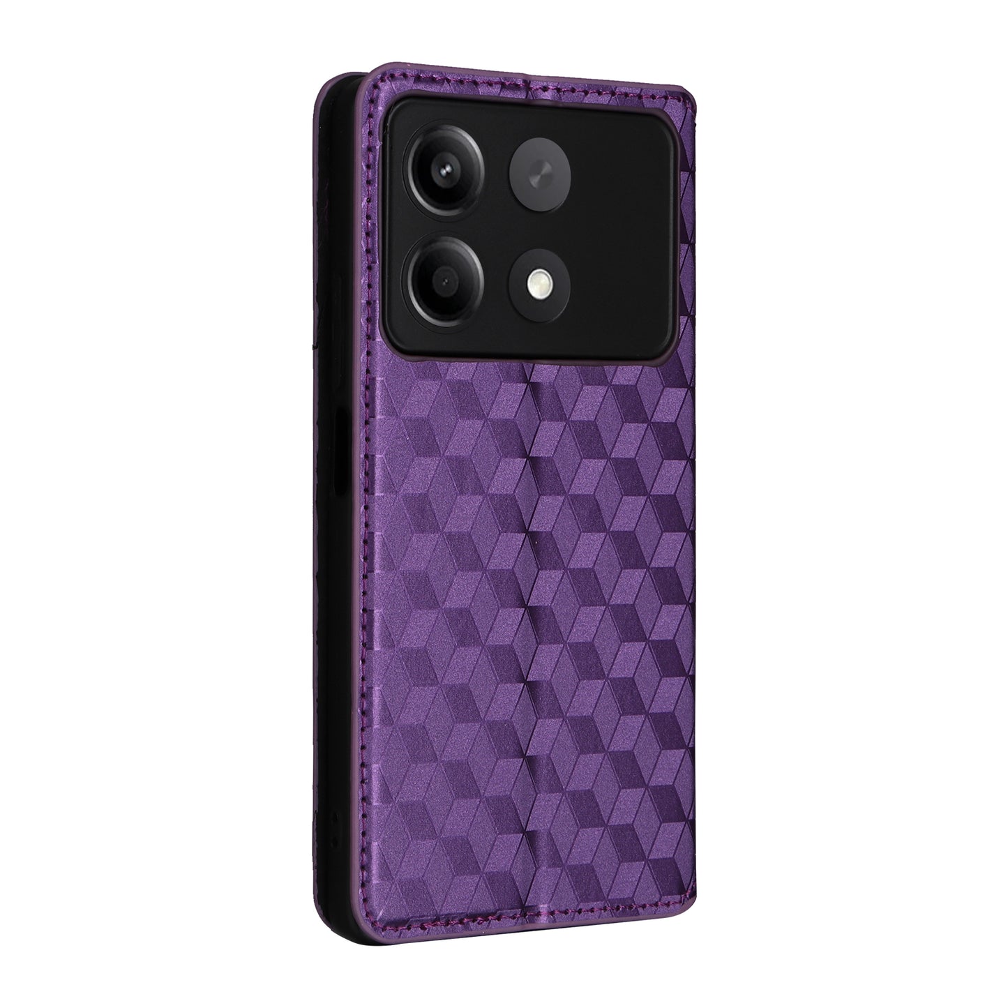 For Xiaomi Redmi Note 13R Pro 5G Cell Phone Case Stand Anti-Scratch Mobile Phone Cover - Purple