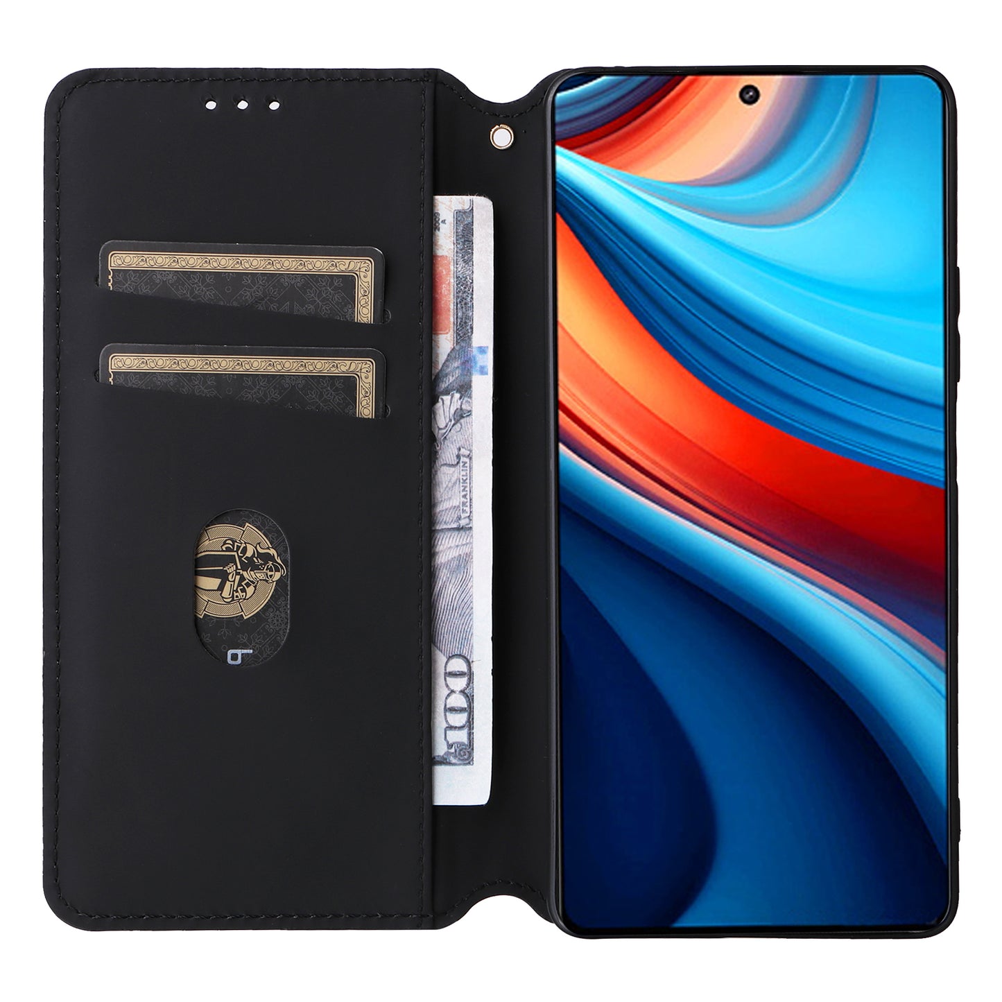 For Xiaomi Redmi Note 13R Pro 5G Cell Phone Case Stand Anti-Scratch Mobile Phone Cover - Brown