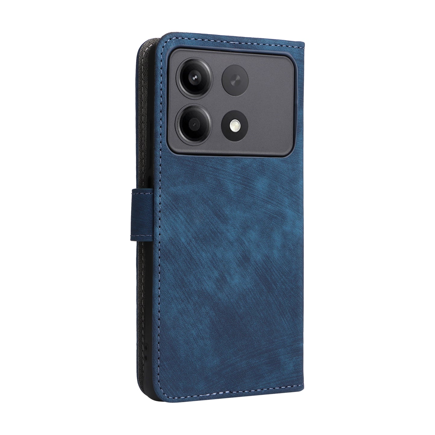 For Xiaomi Redmi Note 13R Pro 5G Case RFID Blocking Wallet PU Leather+TPU Phone Cover - Blue