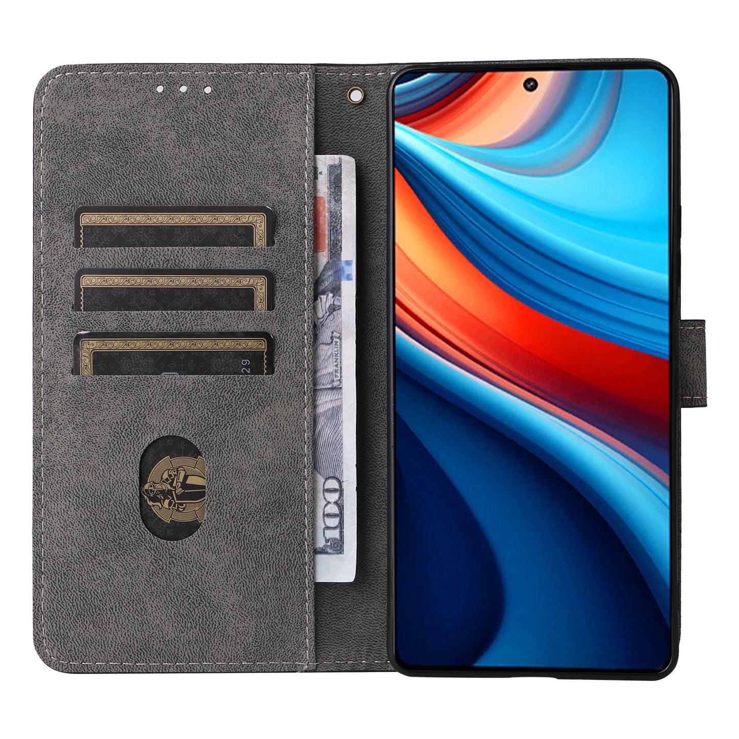For Xiaomi Redmi Note 13R Pro 5G Case RFID Blocking Wallet PU Leather+TPU Phone Cover - Black