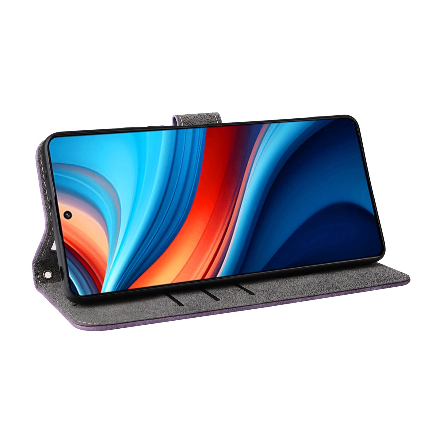 For Xiaomi Redmi Note 13R Pro 5G Case RFID Blocking Wallet PU Leather+TPU Phone Cover - Purple