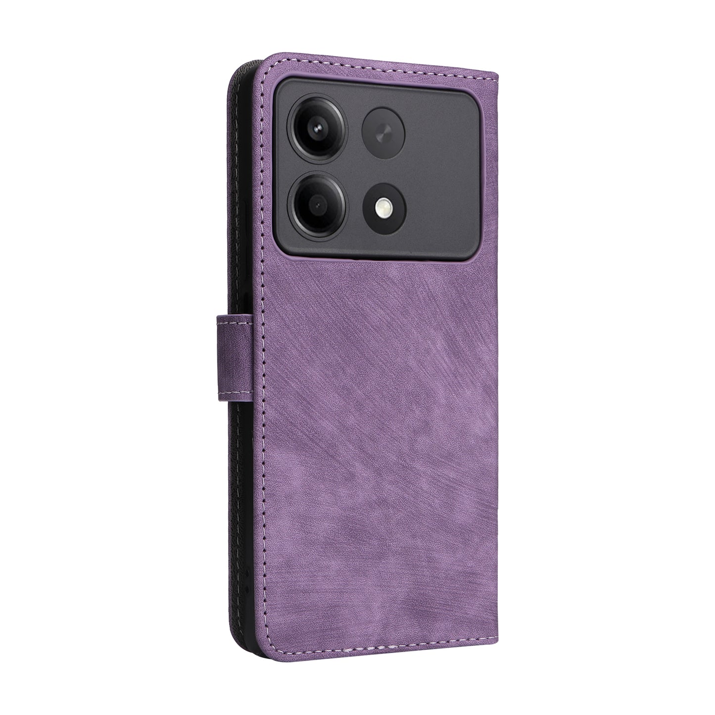 For Xiaomi Redmi Note 13R Pro 5G Case RFID Blocking Wallet PU Leather+TPU Phone Cover - Purple