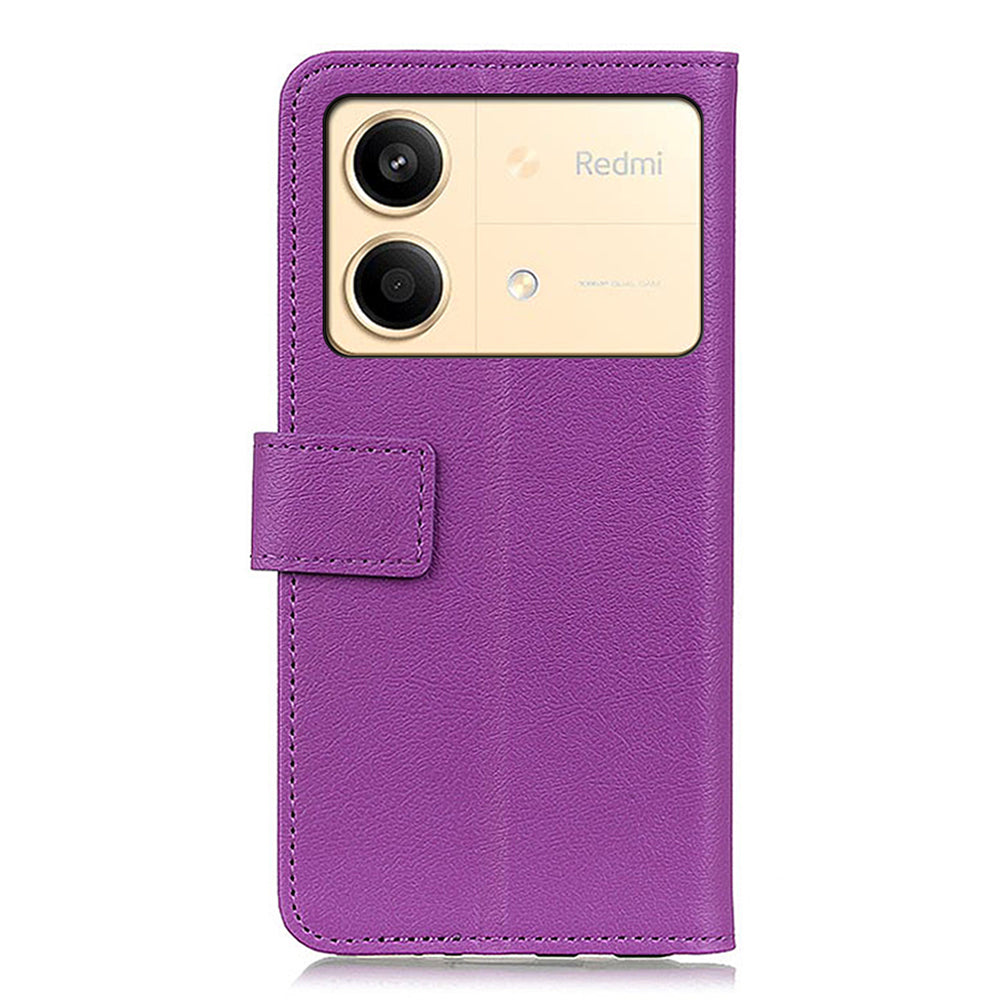 For Xiaomi Redmi Note 13R Pro 5G Case Wallet Stand Drop Protection Phone Cover - Purple