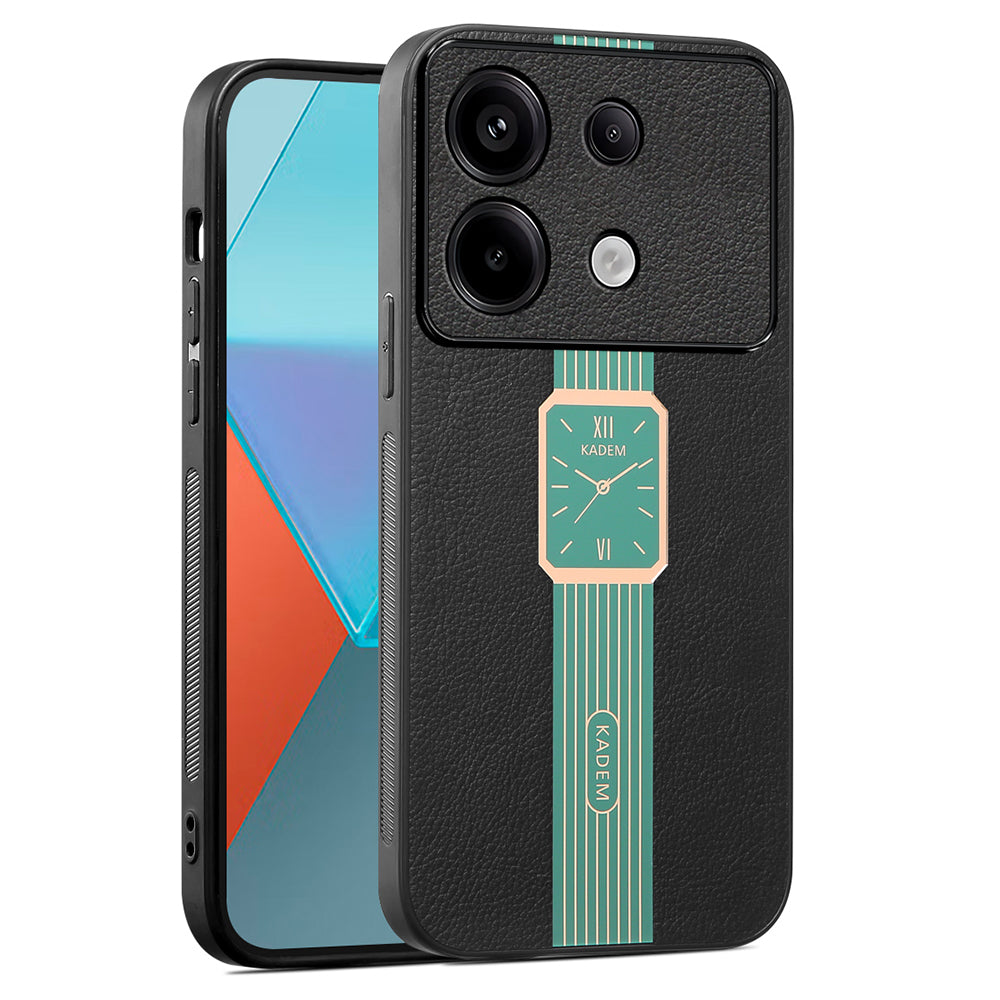 KADEM For Xiaomi Redmi Note 13 4G Electroplating PU+Acrylic+TPU Cell Phone Case - Green