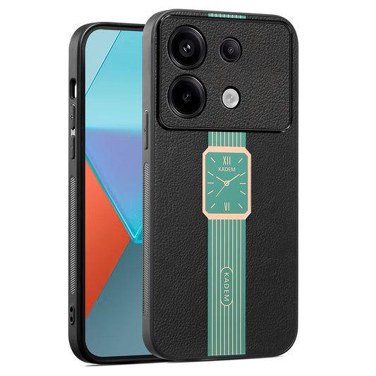 KADEM For Xiaomi Redmi Note 13 4G Electroplating PU+Acrylic+TPU Cell Phone Case - Green