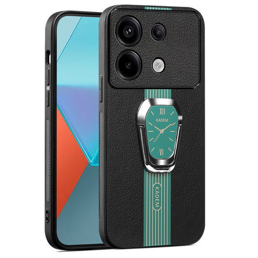 KADEM For Xiaomi Redmi Note 13 4G Cell Phone Case Electroplating Watch Pattern Design Shell - Green