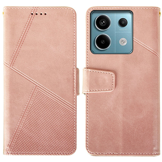 IDEWEI For Xiaomi Redmi Note 13 Pro 5G / Poco X6 5G PU Leather Wallet Case Calf Texture Flip Phone Cover - Pink