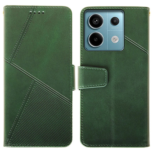 IDEWEI For Xiaomi Redmi Note 13 Pro 5G / Poco X6 5G PU Leather Wallet Case Calf Texture Flip Phone Cover - Green