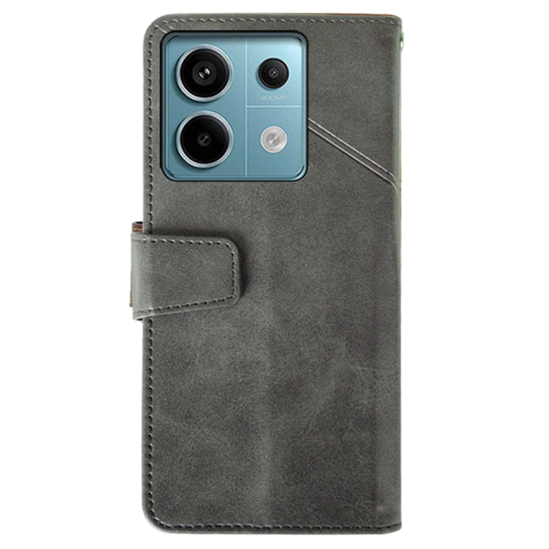 IDEWEI For Xiaomi Redmi Note 13 Pro 5G / Poco X6 5G PU Leather Wallet Case Calf Texture Flip Phone Cover - Black