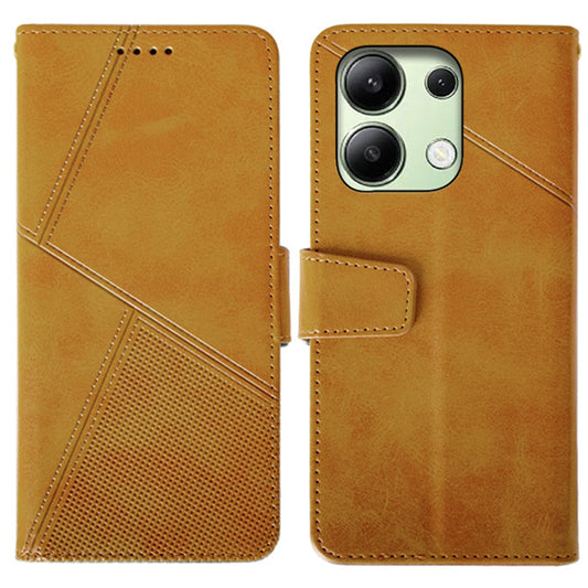 IDEWEI For Xiaomi Redmi Note 13 4G Case Calf Texture Leather Phone Stand Cover - Orange