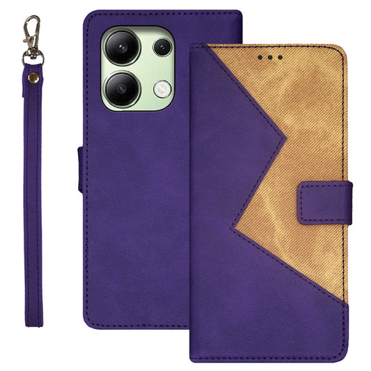 IDEWEI For Xiaomi Redmi Note 13 4G Case Card Slots TPU+PU Leather Phone Cover - Purple