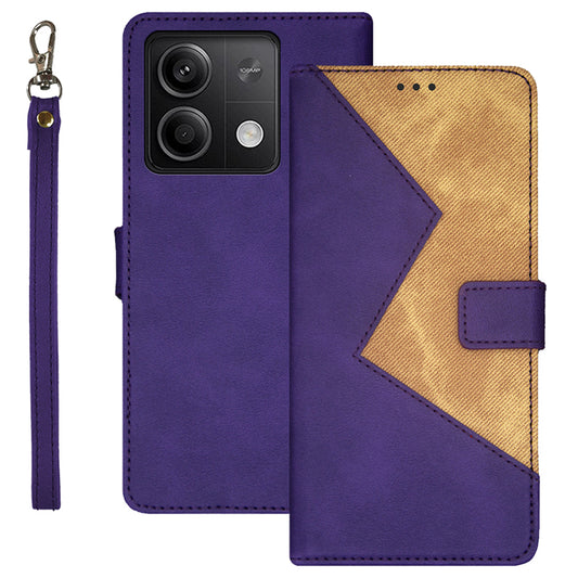 IDEWEI For Xiaomi Redmi Note 13 5G Case Drop-resistant Leather Phone Stand Cover - Purple